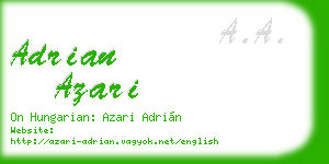 adrian azari business card